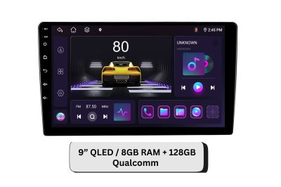 ARTIE SMARTIE – Navigație Auto 9” QLED, Android 15, 8GB RAM + 128GB, CarPlay & Android Auto, GPS