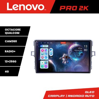 Navigatie Toyota Verso 2010-2016 Lenovo Kit-133 8 core QLED 2K 12+256 360 Android Waze USB Navigatie Internet Youtube Radio