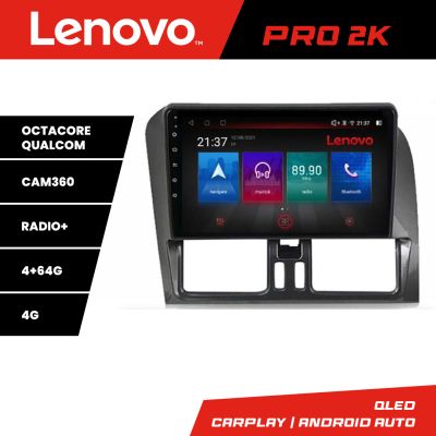 Navigatie Volvo XC60 Lenovo 8 core QLED 2K 4+64 360 Android Waze USB Navigatie Internet Youtube Radio