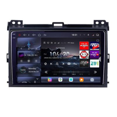 Navigatie Toyota Prado 2007- Edotec Kit-456 8 core QLED 2K 16+512GB 360 Android Waze USB Navigatie Internet Youtube Radio v1
