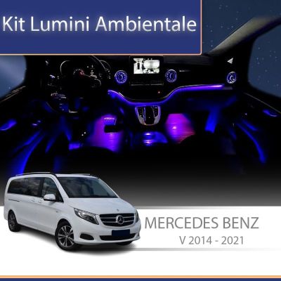 Lumini Ambientale Mercedes Benz V Klass W447 capace difuzoare control din sistemul original sau telefon AMB-ME-W447-02