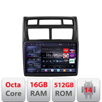 Navigatie Kia Sportage 2007-2013 Edotec Kit-023 8 core QLED 2K 16+512GB 360 Android Waze USB Navigatie Internet Youtube Radio