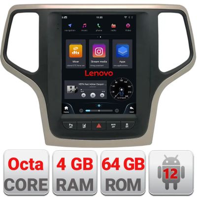 Navigatie Jeep Grand Cherokee 2014-2019, tip tesla Qled 9.7", Octacore, 4Gb RAM, 64Gb