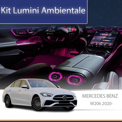 Lumini ambientale Mercedes C Class W206 2020- dedicate control din sistemul original si telefon