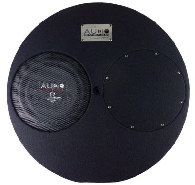 Subwoofer pasiv cu incinta 14L Audio-Systems SUBFRAME R10 FLAT EVO3-D4, 300 watts, 2 ohm, 250 mm, 10", roata de rezerva