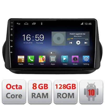 Navigatie Peugeot Bipper, CitroenNemo, Fiat Qubo 2008-2017 Android radio gps internet  Octa Core 8+128 LTE Kit-bipper+EDT-E610 v1