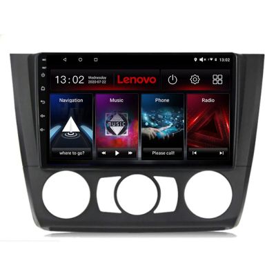 Navigatie BMW Seria 1 E87 2007-2011 clima manuala Lenovo Kit-bmw117-manual 8 core QLED 2K 4+64 360 Android Waze USB Navigatie Internet Youtub