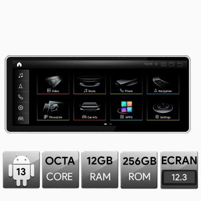 Navigatie Audi Q5 MMI3G 2009-2014, Android, Octa Core, 12+256, 12.3", Qled 2K 2400x900, Qualcomm 680