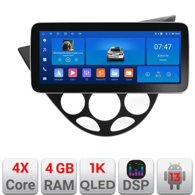 Navigatie Ford Focus 1 1998-2004 Edotec 4+64 12.3 inch Incell 1K android Wifi 5Ghz gps internet  kit-focus1
