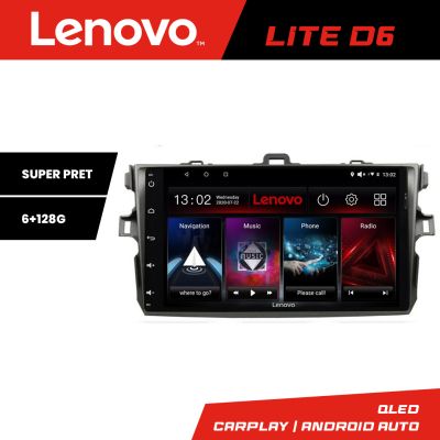 Navigatie Toyota Corolla Lenovo Kit-063 8 core 6+128 GB Android Waze USB Navigatie Internet Youtube Radio