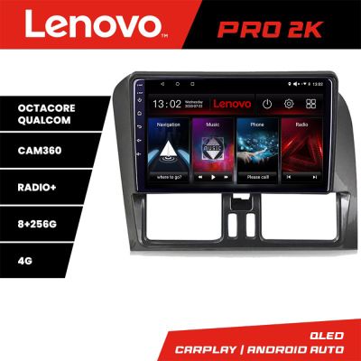 Navigatie Volvo XC60 Lenovo 8 core QLED 2K 8+256 360 Android Waze USB Navigatie Internet Youtube Radio