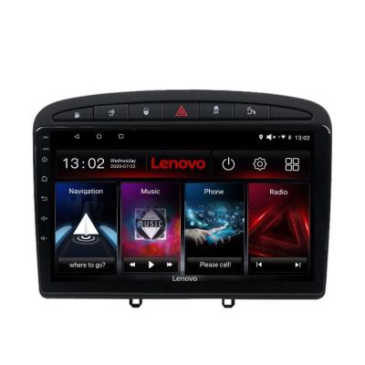 Navigatie Peugeot 308  Lenovo Kit-038 8 core QLED 2K 8+256 360 Android Waze USB Navigatie Internet Youtube Radio