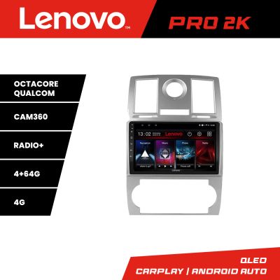 Navigatie Chrysler 300C 2004-2008 Lenovo Kit-CH06 8 core QLED 2K 4+64 360 Android Waze USB Navigatie Internet Youtube Radio