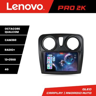 Navigatie Dacia Sandero Logan 2012-2020 Lenovo Kit-sandero 8 core QLED 2K 12+256 360 Android Waze USB Navigatie Internet Youtube Radio