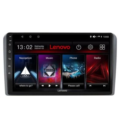 Navigatie Audi A3 8P  Lenovo Kit-049 8 core QLED 2K 8+256 360 Android Waze USB Navigatie Internet Youtube Radio