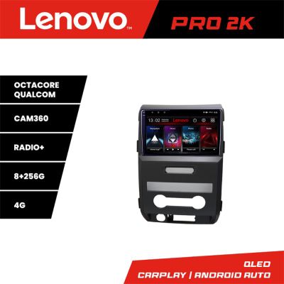 Navigatie Ford F150 2008-2014 Lenovo 8 core QLED 2K 8+256 360 Android Waze USB Navigatie Internet Youtube Radio
