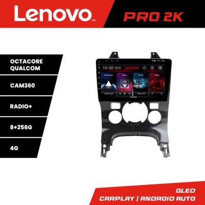 Navigatie Peugeot 3008  Lenovo Kit-323 8 core QLED 2K 8+256 360 Android Waze USB Navigatie Internet Youtube Radio