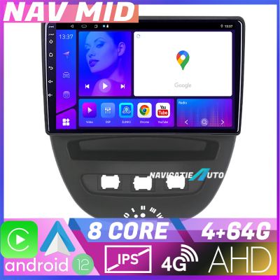 Navigatie Citroen C1 Peugeot 107 Toyota Aygo 2005-2014 Octa Core EDOTEC-LITE Android Ecran 720P Octa Core 4+64 Carplay  Android auto v1