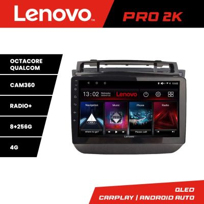 Navigatie VW Touareg 2011-2018 Lenovo 8 core QLED 2K 8+256 360 Android Waze USB Navigatie Internet Youtube Radio