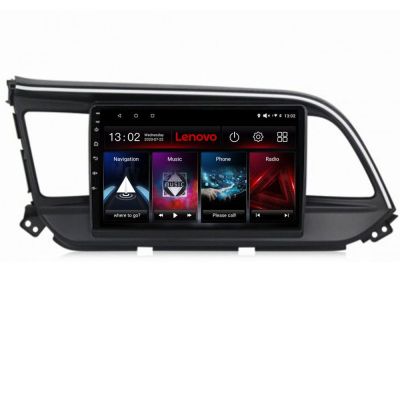 Navigatie Hyundai Elantra 2018- Lenovo Kit-1581 8 core QLED 2K 8+256 360 Android Waze USB Navigatie Internet Youtube Radio