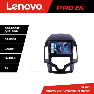 Navigatie Hyundai I30 2009-2012 clima automata Lenovo Kit-I30AUTOMATIC 8 core QLED 2K 12+256 360 Android Waze USB Navigatie Internet Youtube Rad