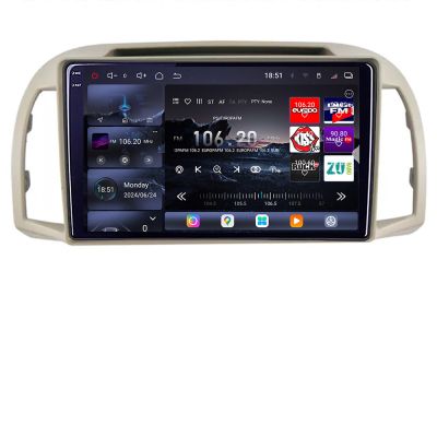 Navigatie Nissan Micra 2002-2010 Android radio gps internet 8 core QLED 2K 16+512GB 360 Edotec