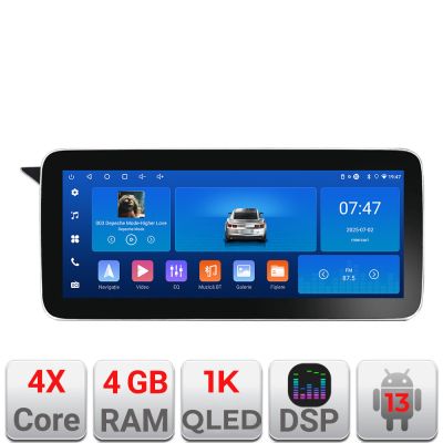 Navigatie Mercedes GLK 2008-2011 NTG4 Edotec 4+32 12.3 inch Incell 1K android Wifi 5Ghz gps internet  Kit-glk-ntg4