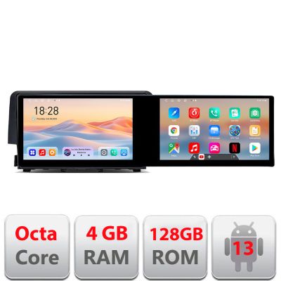 Navigatie Honda Civic 2016-2020 Kit-669 Edotec 2 ecrane  8 core 4+128 21.6 inch Incell android Wifi 5Ghz gps internet