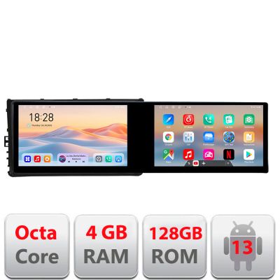 Navigatie Toyota Corolla 2017-2018 Kit-AURIS-2017 Edotec 2 ecrane  8 core 4+128 21.6 inch Incell android Wifi 5Ghz gps internet 32
