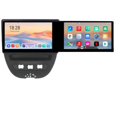 Navigatie Citroen C1 Peugeot 107 Toyota Aygo 2005-2014 Edotec 2 ecrane  8 core 4+128 21.6 inch Incell android Wifi 5Ghz gps internet  KIT-C1