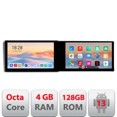 Navigatie Iveco Daily 2007-2014 Kit-daily Edotec 2 ecrane  8 core 4+128 21.6 inch Incell android Wifi 5Ghz gps internet a