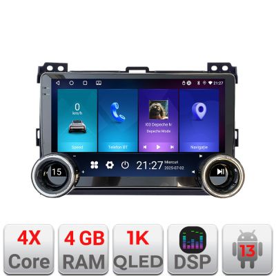 Navigatie Toyota Prado 2007- Edotec 4+64 10.5 inch Incell 1K android Wifi 5Ghz gps internet