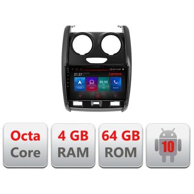 Navigatie Dacia Duster 2012-2019 E-157 Octa Core cu Android Radio Bluetooth Internet GPS WIFI DSP 4+64GB 4G RESIGILAT