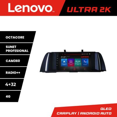 Navigatie Bmw F10 NBT 2012-2016 Android radio bluetooth internet 8 core QLED Qualcomm 4+32 360 Lenovo
