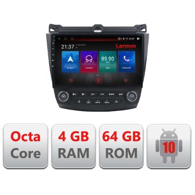 Navigatie Honda Accord 2004-2008 E-ACCORD Octa Core cu Android Radio Bluetooth Internet GPS WIFI DSP 4+64GB 4G RESIGILAT