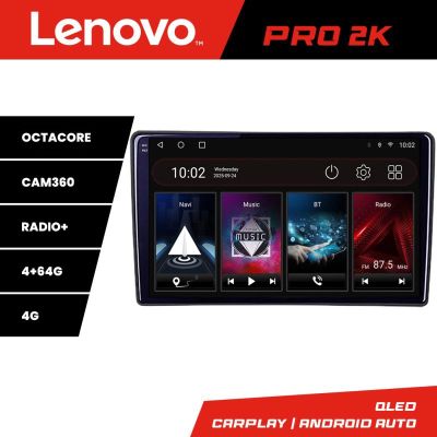 Navigatie Citroen C3 2022- Lenovo Qled 2K Octa Core 4+64 360 DSP carplay android-auto gps PRO-2K-9-4+64