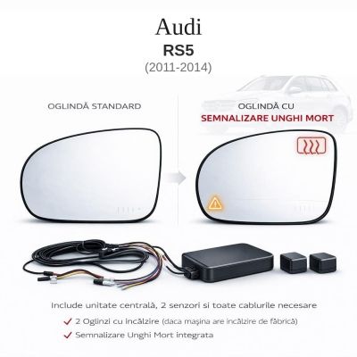 Senzor unghi mort Audi RS5 2011-2014 — oglindă dedicată