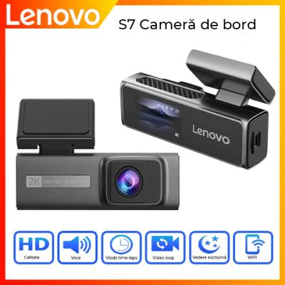 Camera DVR Lenovo S7-1970 2K fata si 1080 spate ecran 1.97 inch IPS Wifi unghi larg monitorizare parcare