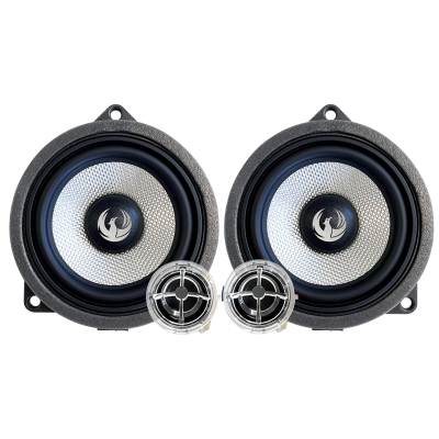 Kit Difuzoare pe 2 căi BMW 4” (100 mm) cu filtru și cabluri plug & play 60W RMS/120W MAX 4Ohm Phoenix Gold ZDSB100CS v1